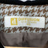 DIFFUSION 千鳥格子 ベロア切替ハーフコート レディース EUR:40