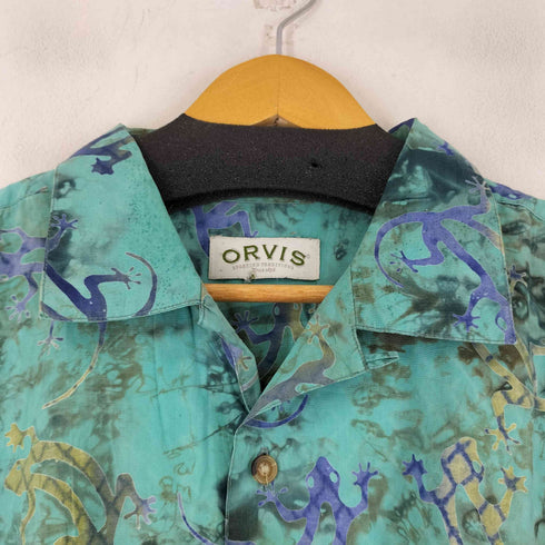 オービス ORVIS 90S 総柄 S/S 開襟シャツ メンズ