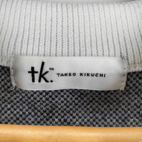 ティーケータケオキクチ tk. TAKEO KIKUCHI モッチモチニットブロックバイアスプルオーバー メンズ