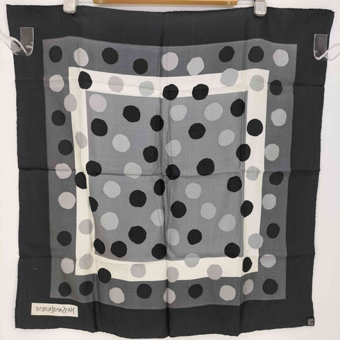 イヴサンローラン Yves Saint Laurent ドット柄 シルク スカーフ レディース