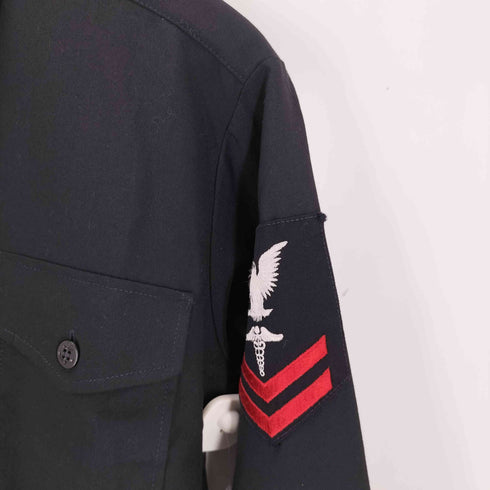 ユーエスネイビー U.S.NAVY 80s 87年会計 CPOユーティリティシャツ メンズ 15 2/1 ×32