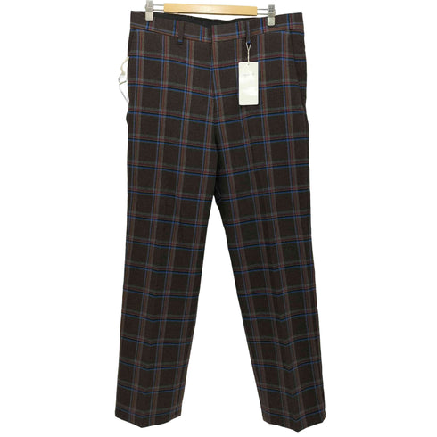 アニエスベーオム Agnes b.homme チェック柄センタープレススラックスパンツ メンズ 42