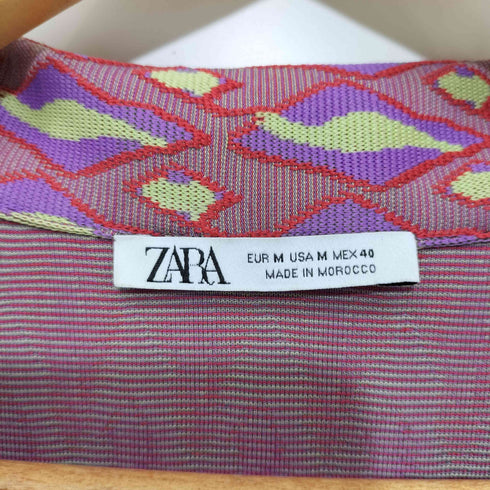 ザラ ZARA 総柄オープンカラーシャツセットアップ メンズ M