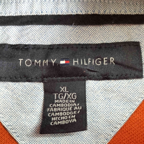 トミーヒルフィガー TOMMY HILFIGER ロゴ刺繍 S/S ポロシャツ メンズ JPN:XL
