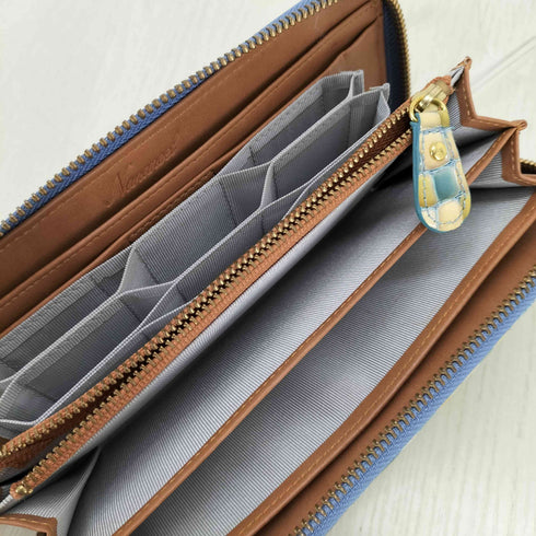 Nananoel ステンドグラスレザーラウンド長財布 レディース