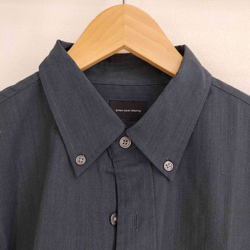 ユナイテッドアローズグリーンレーベルリラクシング UNITED ARROWS green label relaxing TWウォッシャブルトロ ボックス ボタンダウン シャツ -ストレッチ・防シワ- メンズ import:M