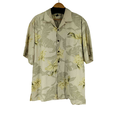 トミーバハマ Tommy Bahama シルク100ボタニカル柄 S/S アロハシャツ メンズ import:M