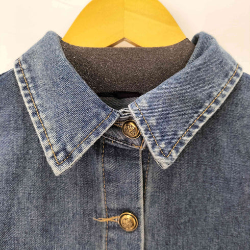 L/S 金ボタン デニムシャツ レディース
