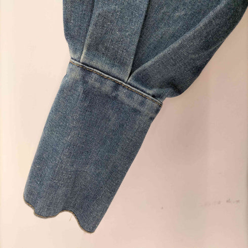 L/S 金ボタン デニムシャツ レディース
