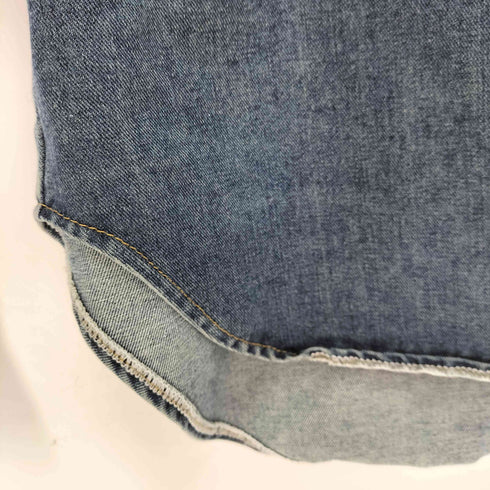 L/S 金ボタン デニムシャツ レディース