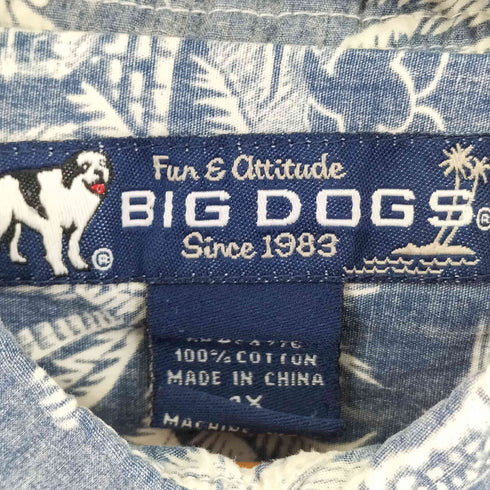 ビッグドックス BIG DOGS 総柄 S/S BDシャツ メンズ 4X