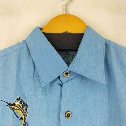BAMBOO CAY 総柄刺繍 S/S シャツ メンズ import:M