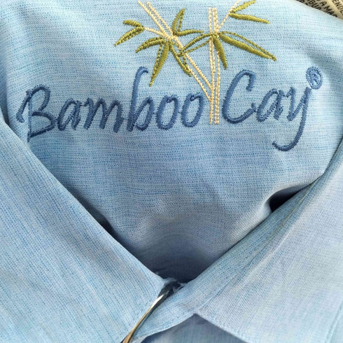 BAMBOO CAY 総柄刺繍 S/S シャツ メンズ import:M