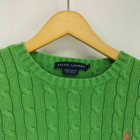 ラルフローレン RALPH LAUREN ポニー刺繍 プルオーバーケーブルニット レディース JPN:M