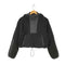 ザラ ZARA Fleece Half Snap Long Sleeve Cropped Jacket レディース import:M