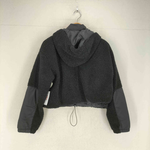 ザラ ZARA Fleece Half Snap Long Sleeve Cropped Jacket レディース import:M