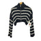 ザラ ZARA ストライプ クロップド ニット カーディガン レディース import:S