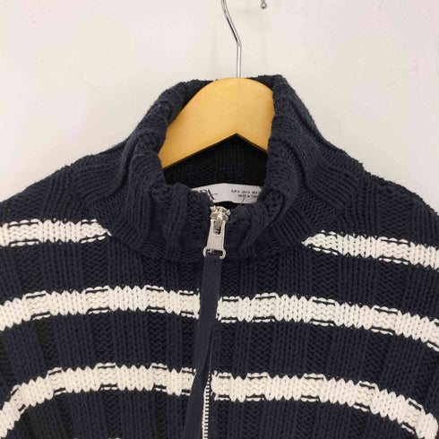 ザラ ZARA ストライプ クロップド ニット カーディガン レディース import:S