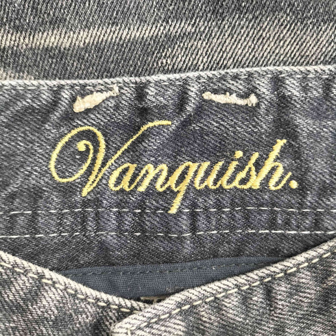 ヴァンキッシュ VANQUISH GOLD 00S y2k ダメージ加工フレアデニムパンツ メンズ 44