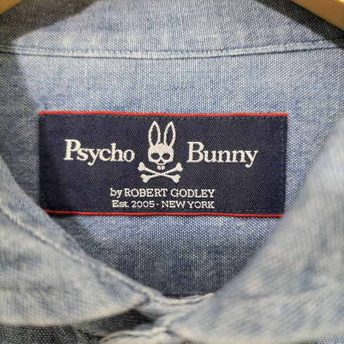 サイコバニー Psycho Bunny 柄切替デニムL/S シャツ メンズ M
