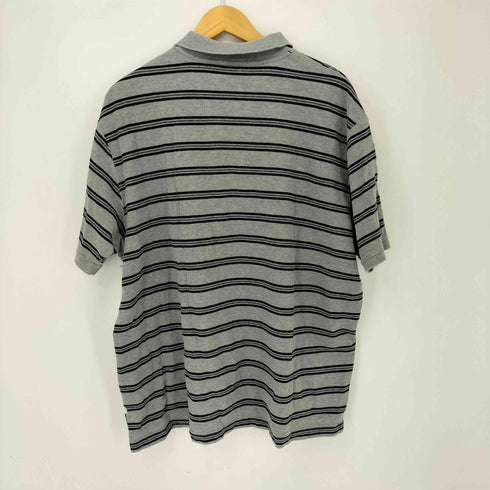 エディーバウアー Eddie Bauer 00S ボーダー鹿の子ポロシャツ メンズ import:XL