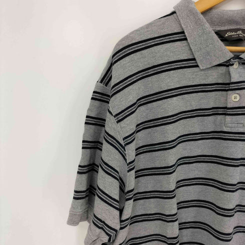エディーバウアー Eddie Bauer 00S ボーダー鹿の子ポロシャツ メンズ import:XL