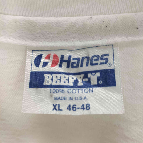 ヘインズ Hanes 80s BEEFY T USA製 PROCESS プリントクルーネックTシャツ メンズ JPN:XL