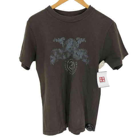 ステューシー Stussy 90s USA製 OLD 紺タグ プリントクルーネックTシャツ メンズ M