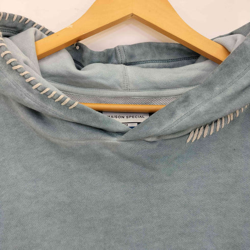 メゾンスペシャル MAISON SPECIAL Heavy-Weight Sweat Embroidery Damage Over-Dye Hoodie メンズ JPN:2