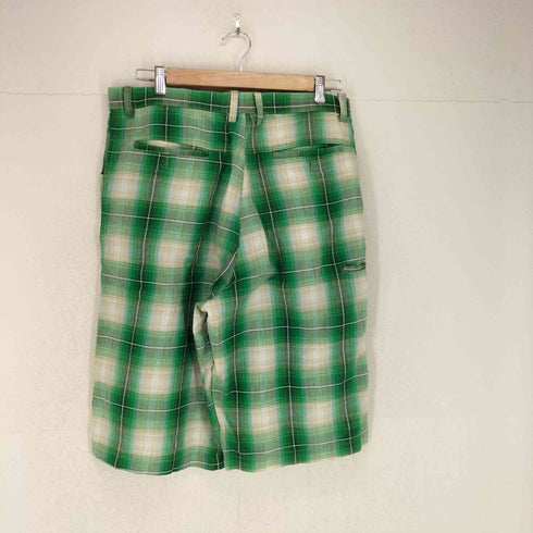 LA G-WEAR 韓国製 オンブレチェック コットンショートパンツ street メンズ XL
