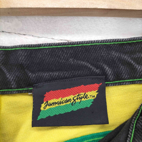 Jamaican Style ラスタカラー デニムパンツ メンズ 38
