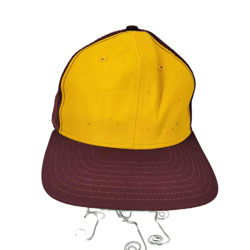 ニューエラ NEW ERA 80s USA製 筆記体ロゴ ツバ裏グリーン メッシュキャップ メンズ medium-large