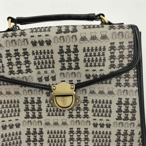 フィント fint テディベア柄 モノグラム 3way ショルダーバッグ レディース