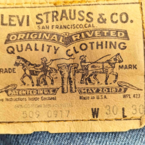 リーバイス Levis 80S 85年2月製 509-0917 ボタン裏575 オレンジタブ デニム メンズ W30 L30