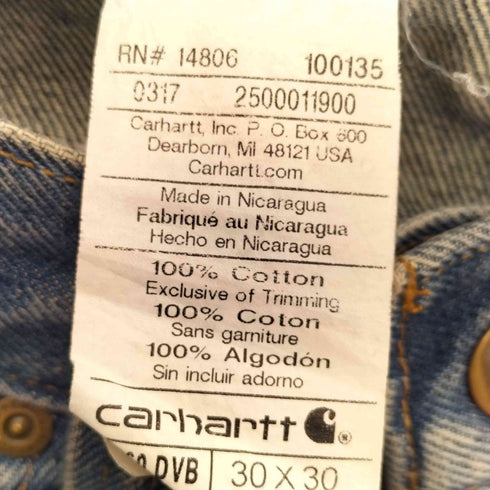 カーハート Carhartt Relaxed Fit デニムパンツ メンズ 30×30