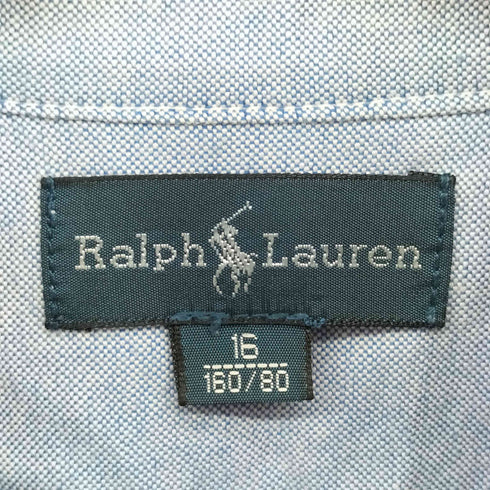 ラルフローレン RALPH LAUREN ビッグポニー刺繍 ボタンダウン オックスフォードシャツ レディース 16 160/80