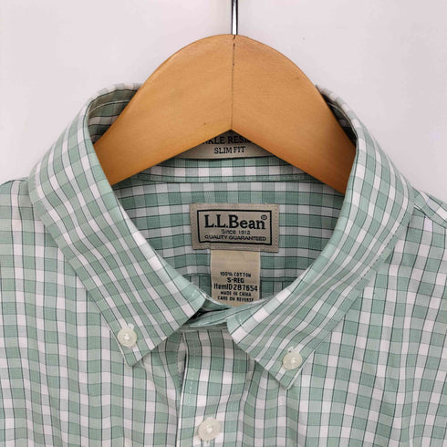 エルエルビーン L.L.Bean WRINKLE RESISTANT SLIM FIT ボタンダウン チェックシャツ メンズ S-REG