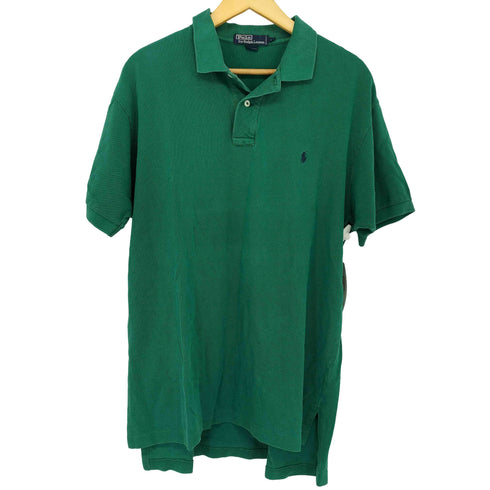 ポロバイラルフローレン Polo by RALPH LAUREN ポニー刺繍S/S鹿の子ポロシャツ メンズ import:L