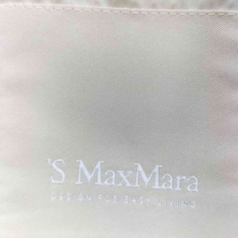 エスマックスマーラ S Max Mara イタリア製 コットンツイル リネン混 比翼 ステンカラー コート レディース EUR:38
