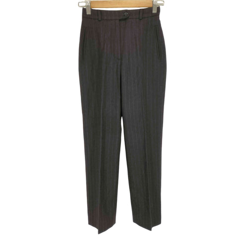 マックスマーラウィーケンドライン Max Mara WEEKEND LINE MADE IN ITALY 旧タグ ピンストライプ2タックスラックス レディース 38