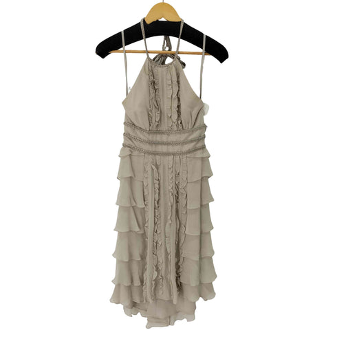 ビーシービージーマックスアズリア BCBG MAXAZRIA フリルデザインノースリーブワンピース レディース JPN:2
