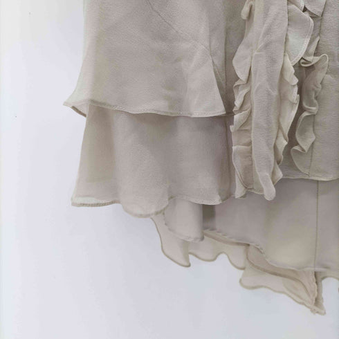 ビーシービージーマックスアズリア BCBG MAXAZRIA フリルデザインノースリーブワンピース レディース JPN:2