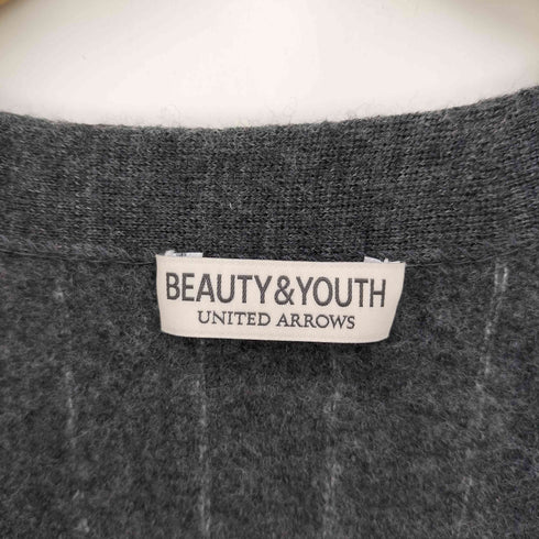 ビューティーアンドユースユナイテッドアローズ BEAUTY & YOUTH UNITED ARROWS 23AW ボイル ウール チョーク ストライプ Vネック カーディガン メンズ JPN:XL