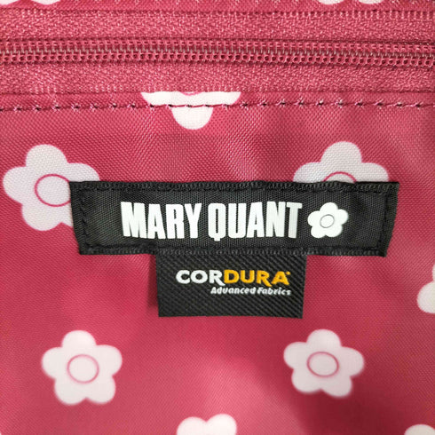マリークワント MARY QUANT オールブラックシンプルロゴ リュックL レディース