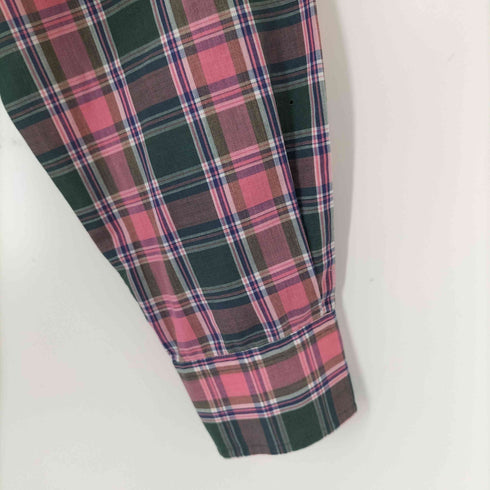 チャップスラルフローレン CHAPS RALPH LAUREN 80s コットンポリ チェック柄 L/S レギュラーカラーシャツ メンズ 15 1/2