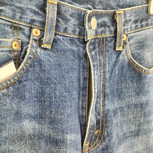 リーバイス Levis 復刻 502XX ストレートデニムパンツ Vステッチ ビックE ボタン裏J09 メンズ US:28-29
