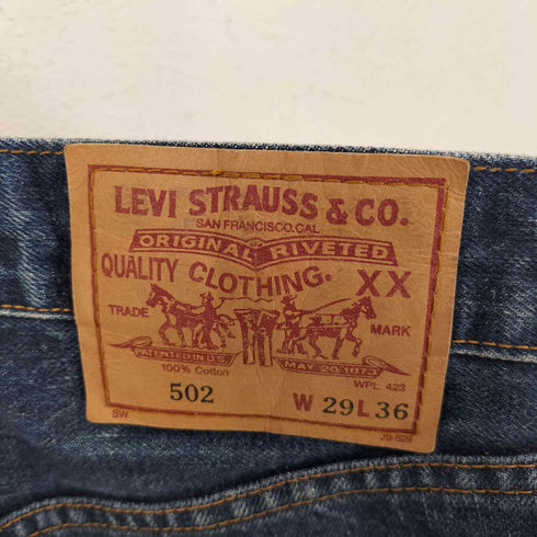 リーバイス Levis 復刻 502XX ストレートデニムパンツ Vステッチ ビックE ボタン裏J09 メンズ US:28-29
