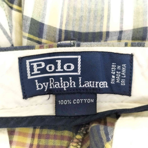 ポロバイラルフローレン Polo by RALPH LAUREN 90s マドラスチェック コットンショーツ メンズ 31