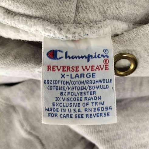 チャンピオン Champion 90s USA製 刺繍タグ REVERSE WEAVE リバースウィーブ エルボーパッチ プルオーバーパーカー メンズ import:XL