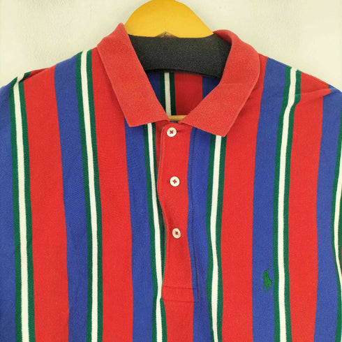 ポロバイラルフローレン Polo by RALPH LAUREN スモールポニー刺繍 S/S ストライプポロシャツ メンズ import:L